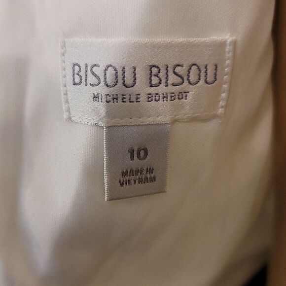 BRAND NEW BISSOU BISSOU MOCK JEWEL NECK SLEEVELESS SHEATH DRESS - Picture 8 of 14